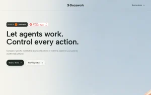Decawork homepage — screenshot of the productivity & writing AI tool, 2026-10-01