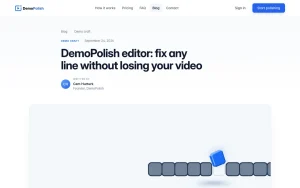 DemoPolish help center — screenshot of the video AI tool, 2026-10-01