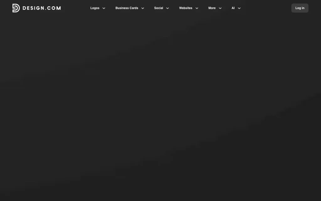 Design.com page d'accueil — capture d'écran de l'outil d'IA génération d'images, Oct 1, 2026