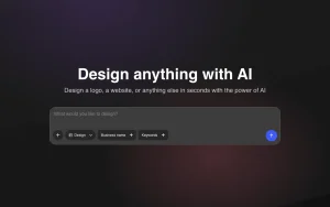 Design.com homepage — screenshot of the image generation AI tool, 2026-10-01