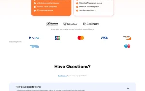 Tenorshare AI Diagrimo pricing page with plans and prices — screenshot of the productivity & writing AI tool, 2026-10-01