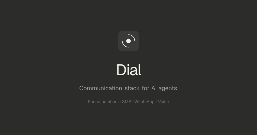 Captura de la página de inicio de Dial, herramienta de IA programación