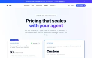 Dial pricing page with plans and prices — screenshot of the coding AI tool, 2026-10-01