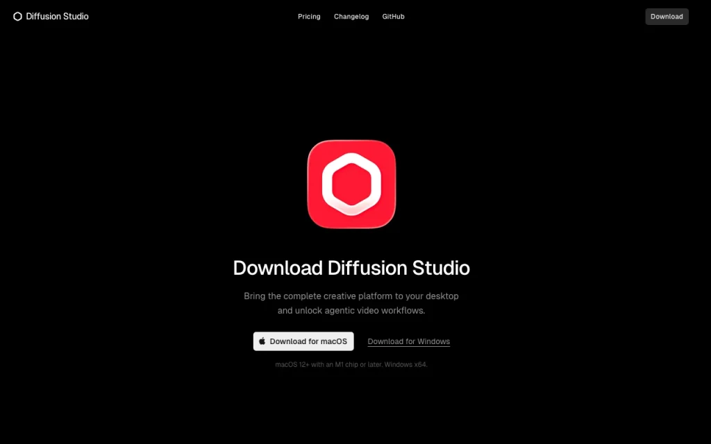 Diffusion Studio help center — screenshot of the video AI tool, Oct 1, 2026