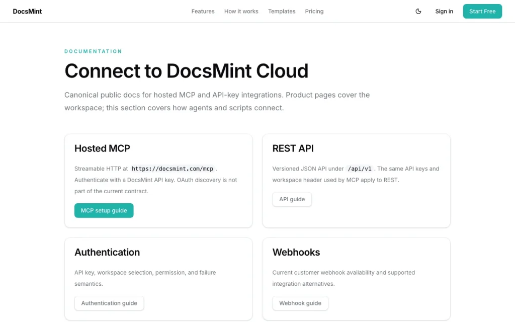 DocsMint Dokumentation – Screenshot des KI-Tools produktivität & schreiben, Oct 1, 2026