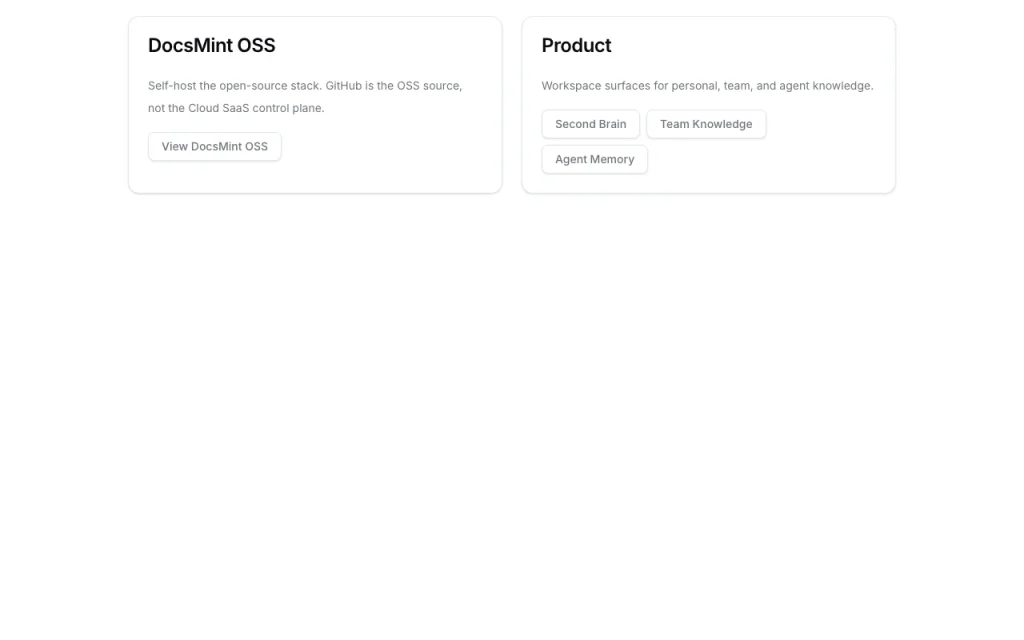 DocsMint Dokumentation – Screenshot des KI-Tools produktivität & schreiben, Oct 1, 2026