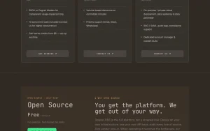 Dograh pricing page with plans and prices — screenshot of the audio & voice AI tool, 2026-10-01