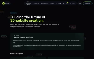 Draftly about page — screenshot of the coding AI tool, 2026-10-01