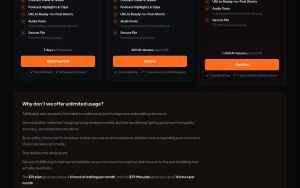 EditBuddy pricing page with plans and prices — screenshot of the video AI tool, 2026-10-01