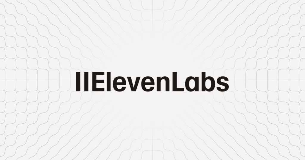 ElevenLabs homepage screenshot, audio & voice AI tool
