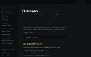 epho documentation — screenshot of the coding AI tool, 2026-10-01