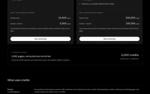 Extralt pricing page with plans and prices — screenshot of the productivity & writing AI tool, 2026-10-01