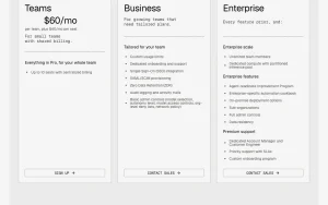 Factory pricing page with plans and prices — screenshot of the coding AI tool, 2026-10-01
