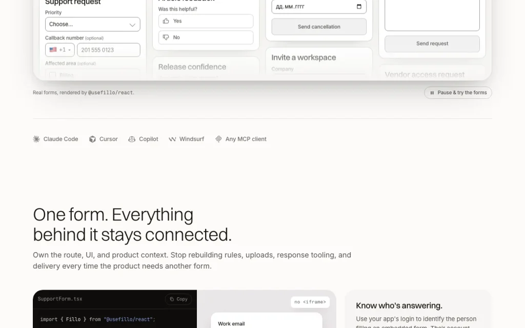 Fillo homepage — screenshot of the productivity & writing AI tool, Oct 1, 2026