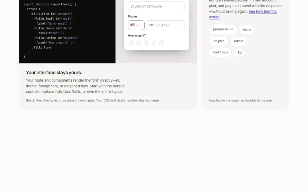 Fillo homepage — screenshot of the productivity & writing AI tool, Oct 1, 2026