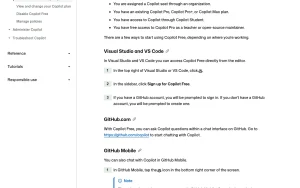 GitHub Copilot help center — screenshot of the coding AI tool, 2026-10-01