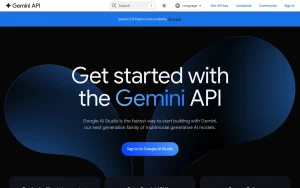 Google AI Studio homepage — screenshot of the coding AI tool, 2026-10-02