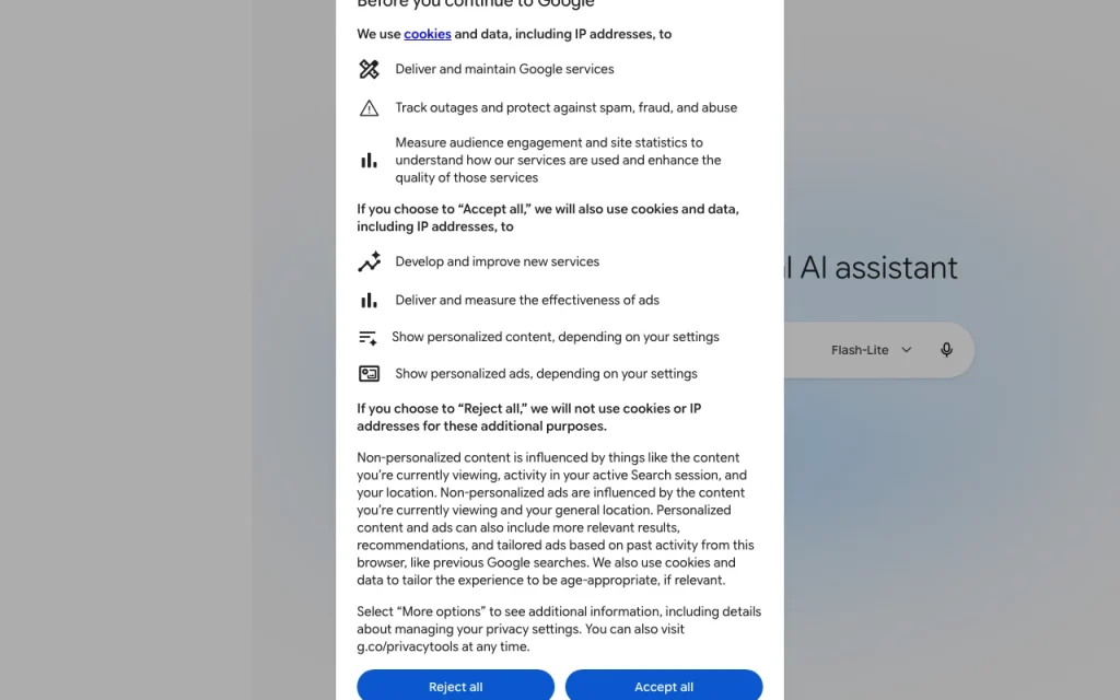 Google Gemini homepage — screenshot of the chat assistants AI tool, Oct 1, 2026