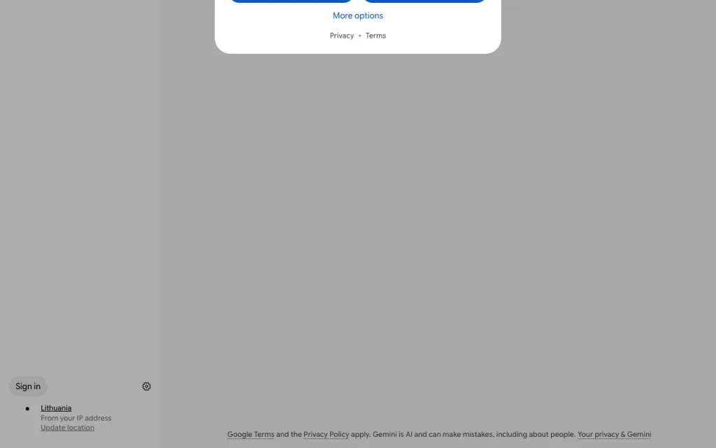 Google Gemini homepage — screenshot of the chat assistants AI tool, Oct 1, 2026