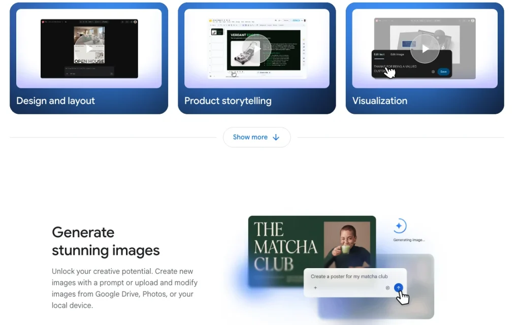 Google Pics homepage — screenshot of the image generation AI tool, Oct 1, 2026