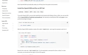 OpenAI Playground documentation — screenshot of the coding AI tool, 2026-10-02