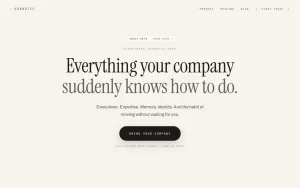 Granotic features page — screenshot of the productivity & writing AI tool, 2026-10-01