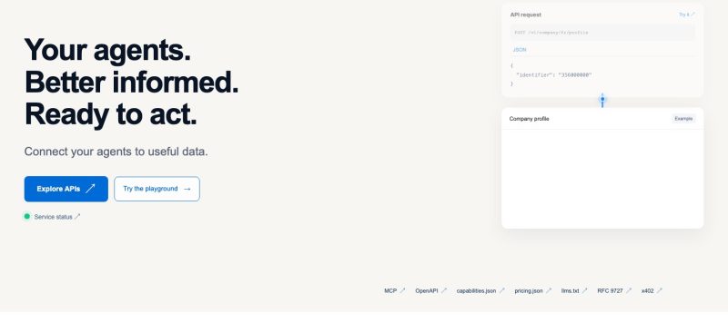 Capture d'écran de la page d'accueil de HelpMyAgent, outil d'IA programmation