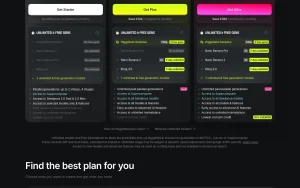 Higgsfield AI pricing page with plans and prices — screenshot of the video AI tool, 2026-10-01
