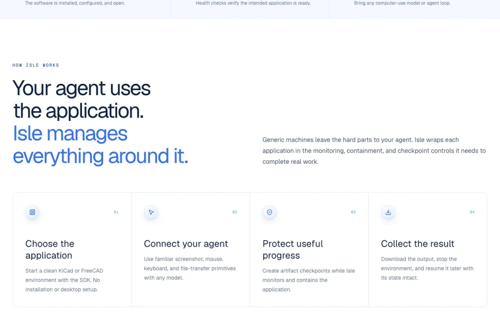 Isle homepage — screenshot of the coding AI tool, Oct 1, 2026