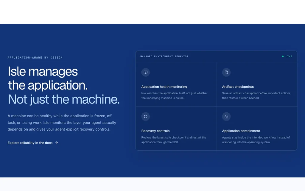 Isle homepage — screenshot of the coding AI tool, Oct 1, 2026