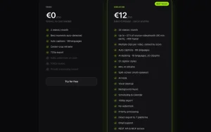 Katto pricing page with plans and prices — screenshot of the video AI tool, 2026-10-01