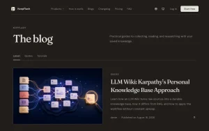 KeepFlash blog — screenshot of the research & search AI tool, 2026-10-01