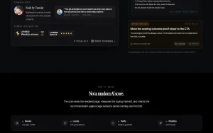 LandingBoost homepage — screenshot of the productivity & writing AI tool, 2026-10-01