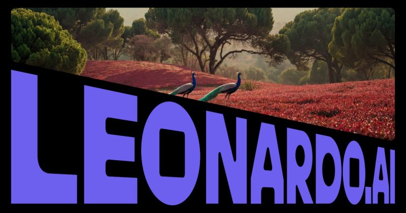 Leonardo.Ai homepage screenshot, image generation AI tool
