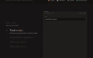 Lettertrace homepage — screenshot of the research & search AI tool, 2026-10-01