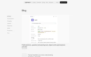 Lightfield blog — screenshot of the productivity & writing AI tool, 2026-10-01