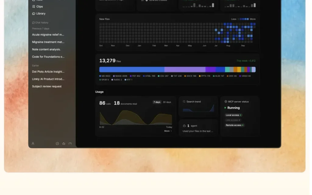 Linkly AI homepage — screenshot of the research & search AI tool, Oct 1, 2026