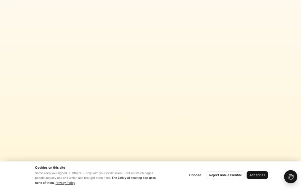Linkly AI homepage — screenshot of the research & search AI tool, Oct 1, 2026