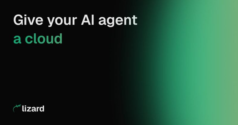 Lizard homepage screenshot, coding AI tool