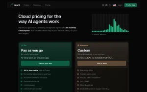 Lizard pricing page with plans and prices — screenshot of the coding AI tool, 2026-10-01