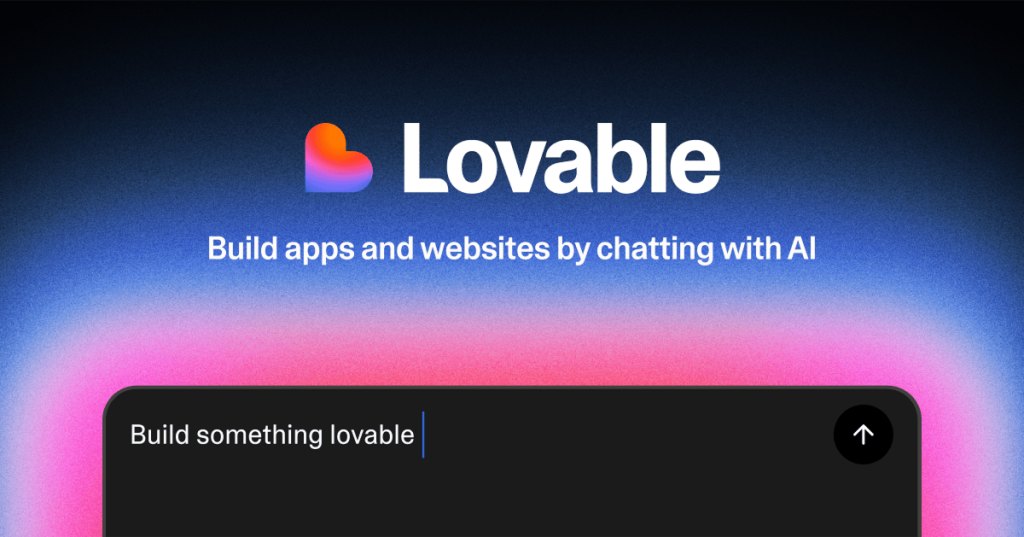 Captura de la página de inicio de Lovable, herramienta de IA programación
