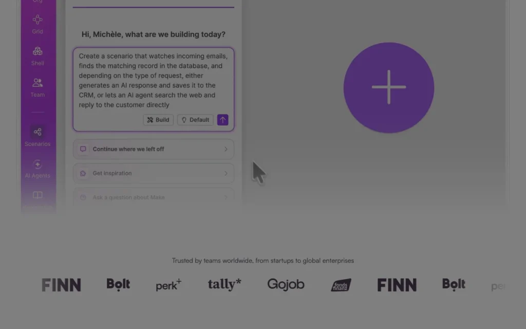 Make Startseite – Screenshot des KI-Tools produktivität & schreiben, Oct 13, 2026
