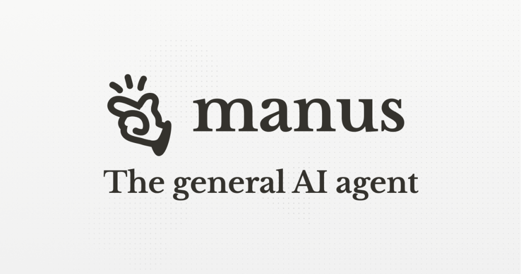 Manus homepage screenshot, chat assistants AI tool