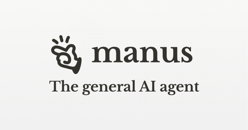 Manus homepage screenshot, chat assistants AI tool
