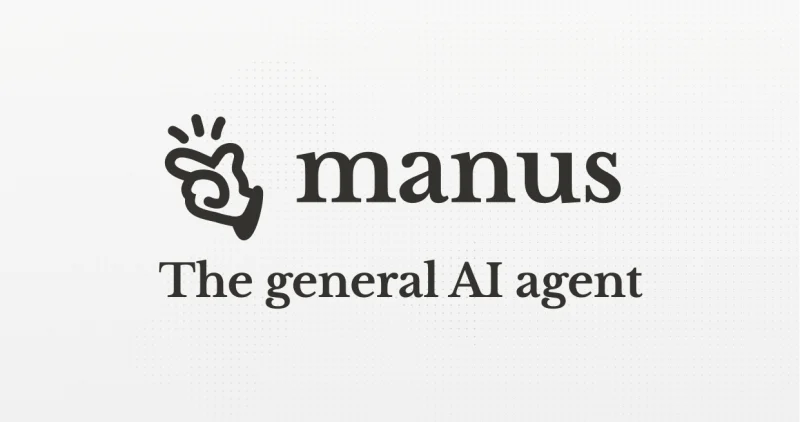 Manus homepage screenshot, chat assistants AI tool