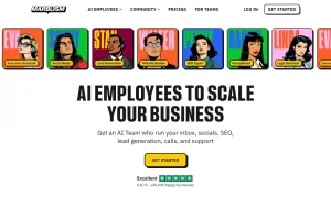 Marblism homepage — screenshot of the productivity & writing AI tool, 2026-10-01