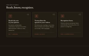 Memoria homepage — screenshot of the productivity & writing AI tool, 2026-10-01