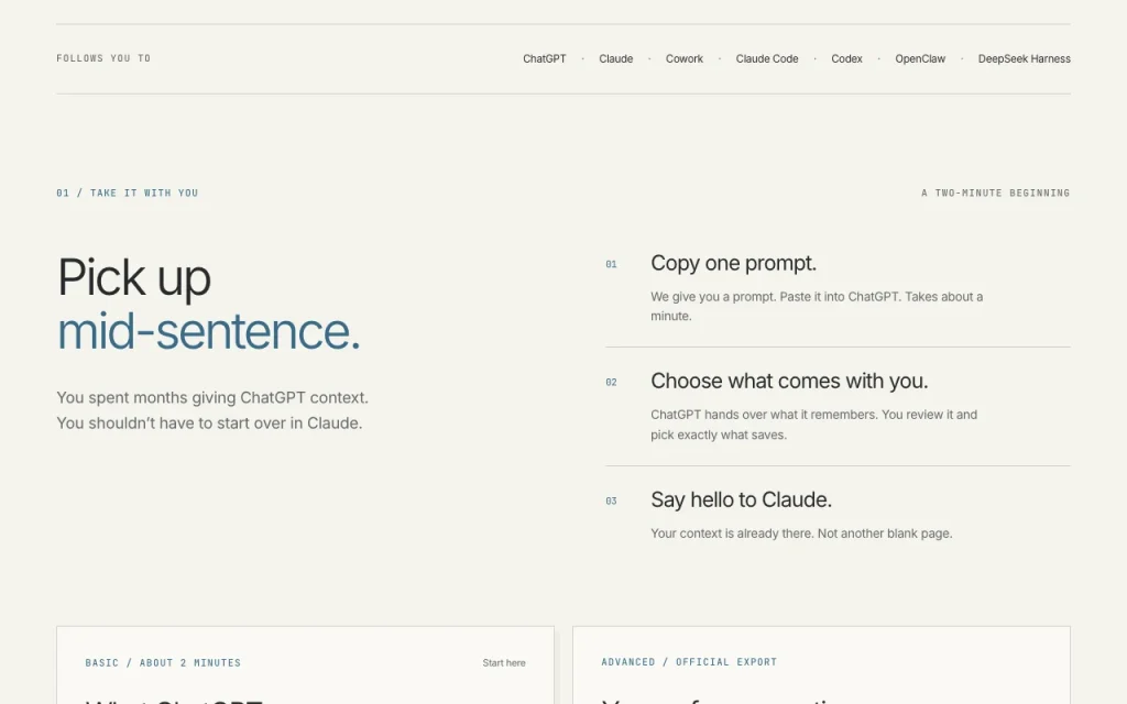 MemoryRouter homepage — screenshot of the productivity & writing AI tool, Oct 1, 2026