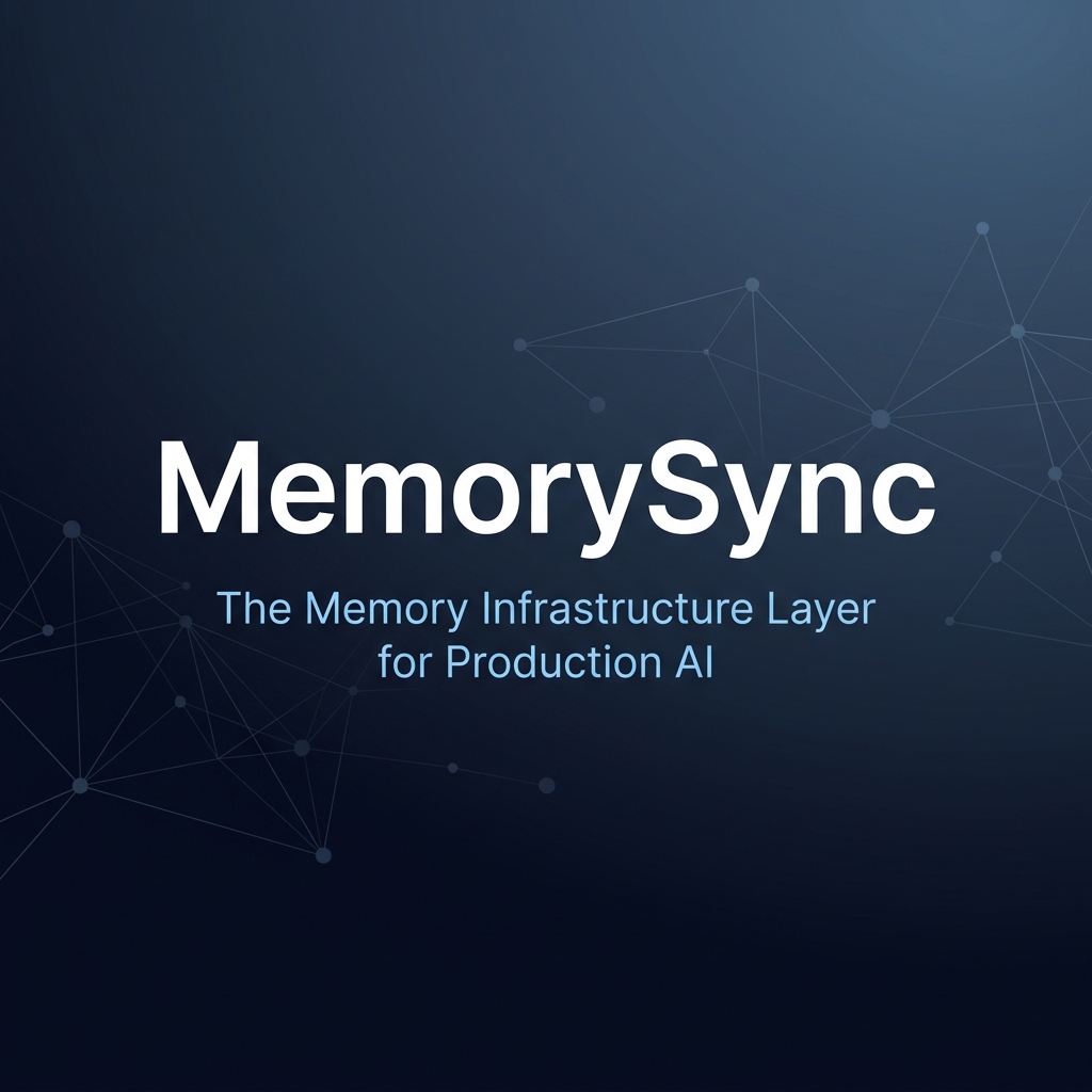 MemorySync homepage screenshot, coding AI tool