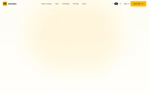 Mimelio homepage — screenshot of the productivity & writing AI tool, 2026-10-01
